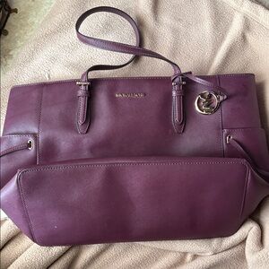 Michael Kors Purple Leather Tote